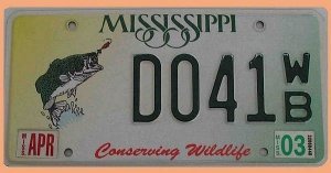 US - Grafiknummernschild Mississippi