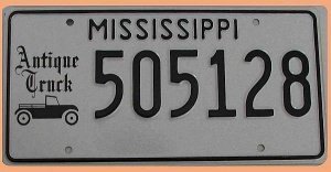 US - Grafiknummernschild Mississippi