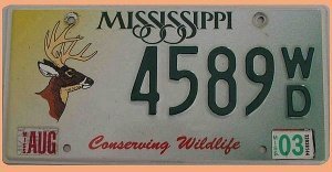 US - Grafiknummernschild Mississippi Hir