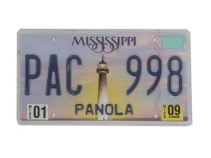 US - Grafiknummernschild Mississippi mit