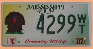 US - Grafiknummernschild Mississippi