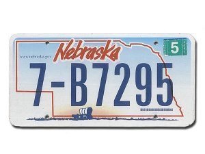 US-Grafiknummernschild Nebraska