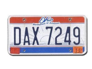 US - Grafiknummernschild Ohio Birthplace