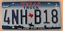 US-Grafiknummernschild Texas