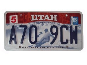 US-Grafiknummernschild Utah - Greatest s