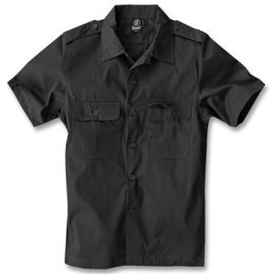 US Hemd kurzarm schwarz