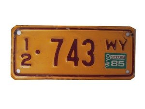 US-Motorradnummernschild Wyoming