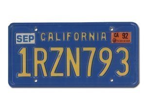 US - Nummernschild California