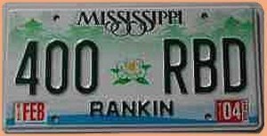 US - Nummernschild Mississippi