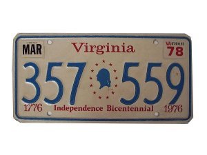 US - Nummernschild Virginia