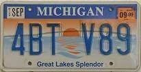 USA Designnummernschild Michigan