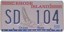 USA Geschenk- Nummernschild Rhode Island