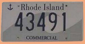 USA Geschenk Nummernschild aus Rhode Isl