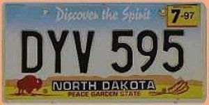 USA Grafik Autokennzeichen North Dakota