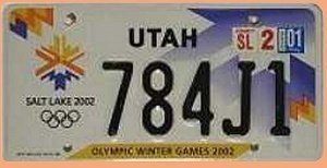 USA Olympische Spiele Nummernschild aus 