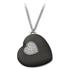 USB Heart Black, Crystal