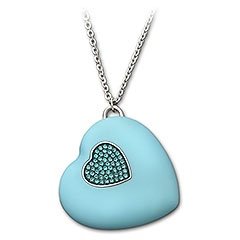 USB Heart, Blue Zircon