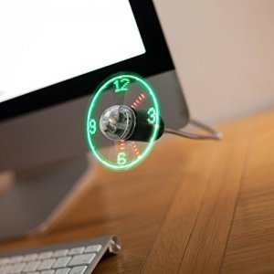 USB LED Clock Fan