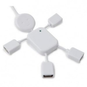 USB Port 4-fach Hubman weiß US006E