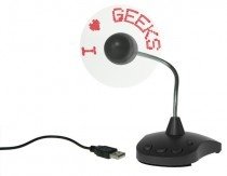 USB Ventilator mit LED Schriftzug