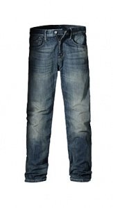 Used-Jeans m. konischer Form