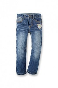 Used-Jeans mit Patch
