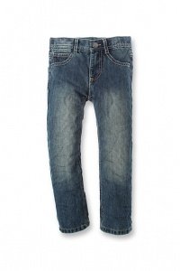 Used-Jeans mit Verstellbund