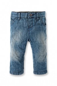 Used-Jeans mit Verstellbund