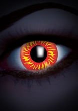 UV Kontaktlinsen Werwolf rot-gelb