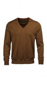 V-Pulli aus Merinowolle