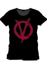 V wie Vendetta T-Shirt Lizenzware schwar