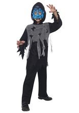 Vampir Halloween-Kinder-Kostüm-Set blau-
