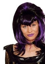Vampirin-Perücke schwarz-lila