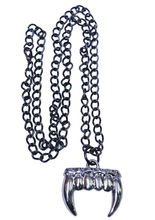 Vampirzähne Halskette silber