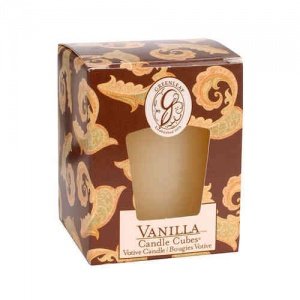 -Vanilla- Candle Cube Votive, Greenleaf