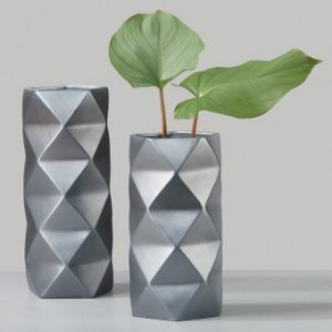 Vase 697 Origami Graphite Metallic