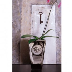 Vase Versace,groß, platin (Höhe 32 cm)