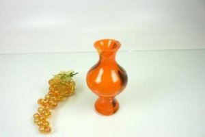Vase orange 13,5cm mittig dick
