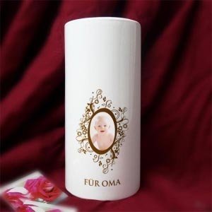 Vase personalisiert mit Foto und Wunscht