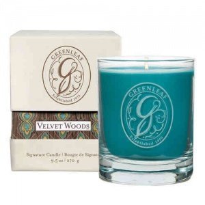 -Velvet Woods- Box Jar Candle, Greenleaf