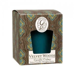 -Velvet Woods- Candle Cube Votive, Green