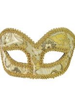 Venezianische Augenmaske Brokat grün