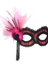 Venezianische Augenmaske Burlesque pink-