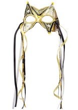 Venezianische Augenmaske Diamanten gold