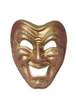 Venezianische Augenmaske Harlekin lachen