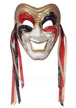 Venezianische Augenmaske Harlekin lachen