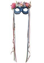 Venezianische Augenmaske Hippie blau-ros