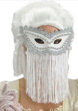 Venezianische Augenmaske Perlenband mit 