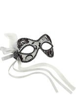 Venezianische Augenmaske Spitze schwarz-