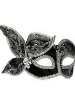 Venezianische Augenmaske mit Blüte schwa